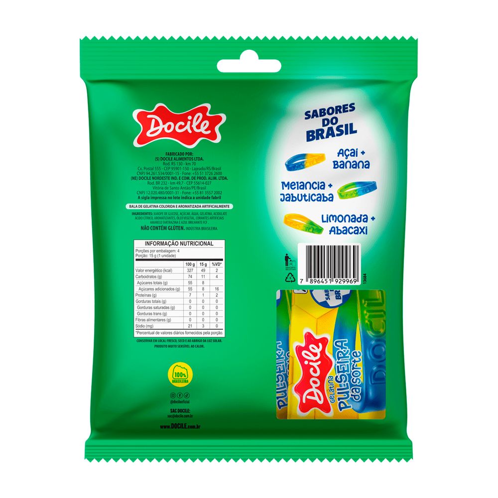 Bala de Gelatina Pulseira da Sorte 60g Docile-2-